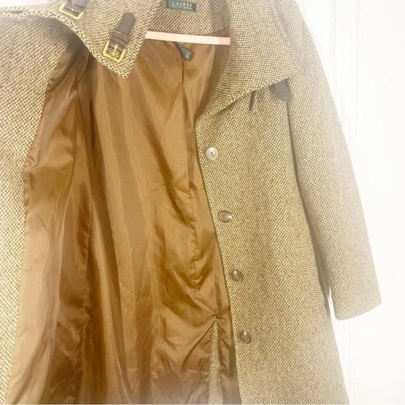 Lauren Ralph Lauren Wool Blend Twill Long Coat Size 4 - Picture 6 of 8